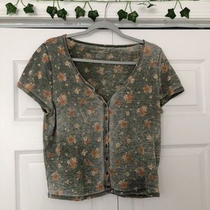 American Eagle Floral Shirt